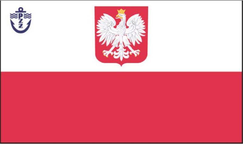 Bandera Polskiego Związku Żeglarskiego tę banderę noszą polskie jachty morskie